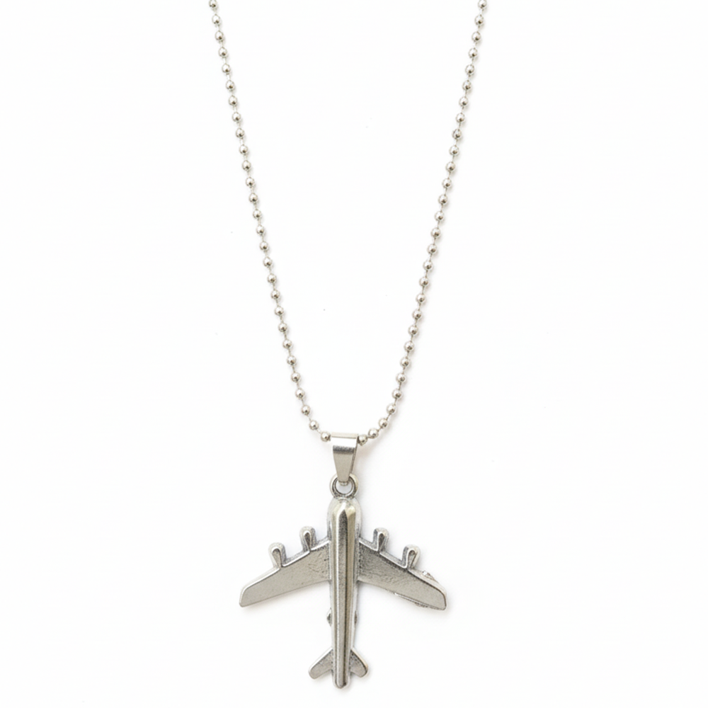 The99Jewel Stylish Airplane Mens Necklace