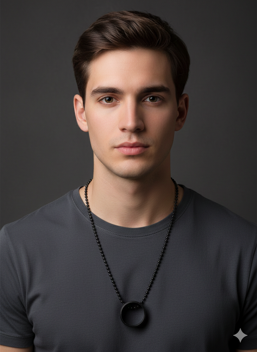 The99Jewel  fusion Ring Silver Plated Mens Necklace