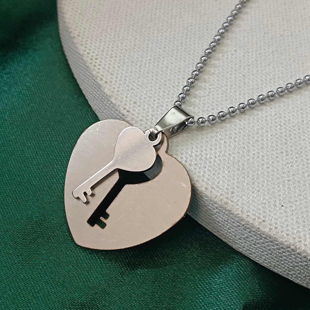 The99Jewel Heart and Key  Chain Pendant for Women Stylish Trendy Fashion Jewellery