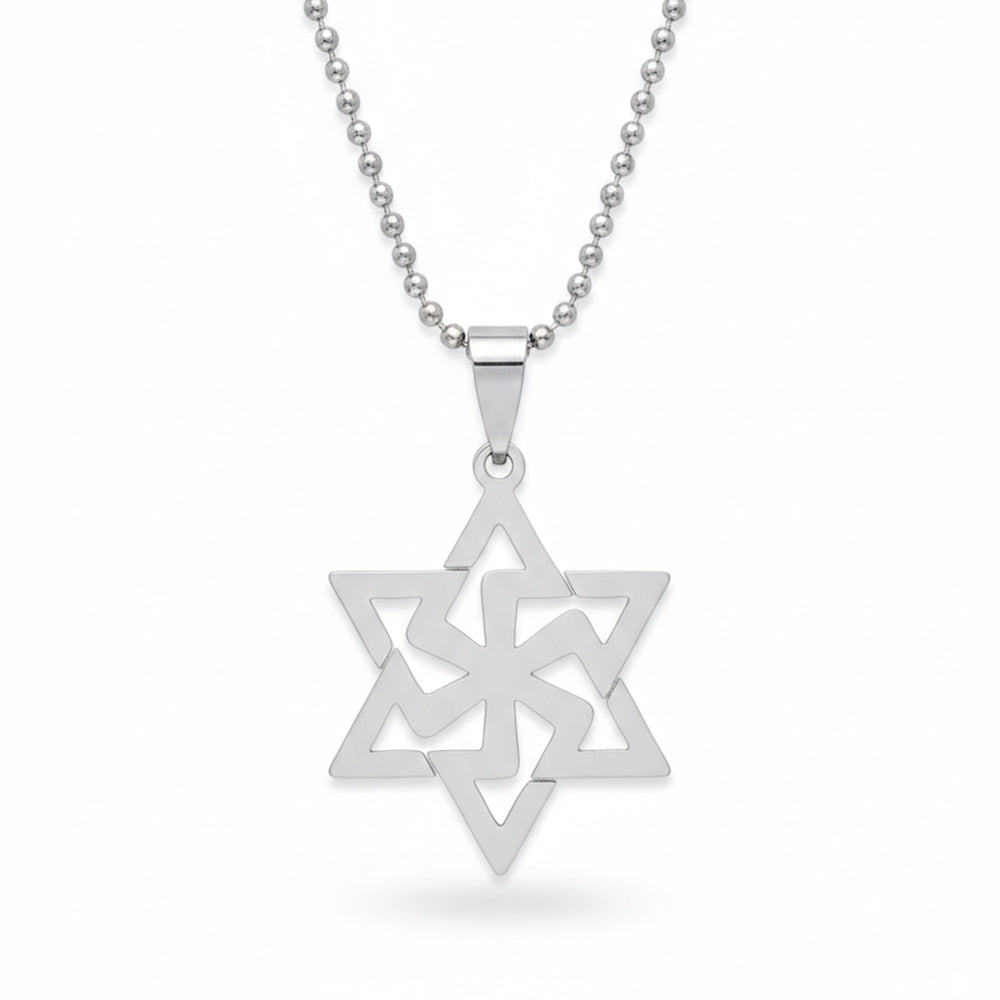 The99Jewel Stainless Steel Geometric Star Pendant Necklace