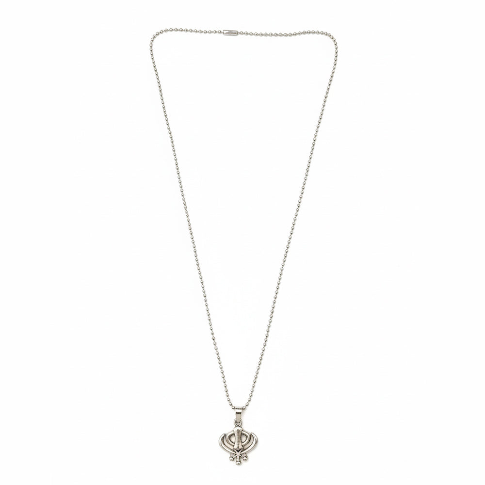 The99Jewel Men’s Spiritual Khanda Symbol Chain Necklace