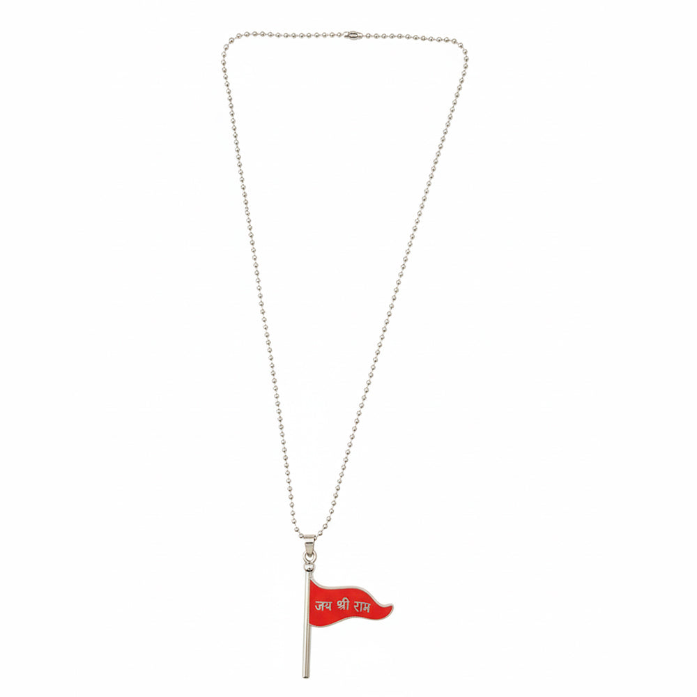 The99Jewel Men’s Devotional Jai Shree Ram Pendant with Chain