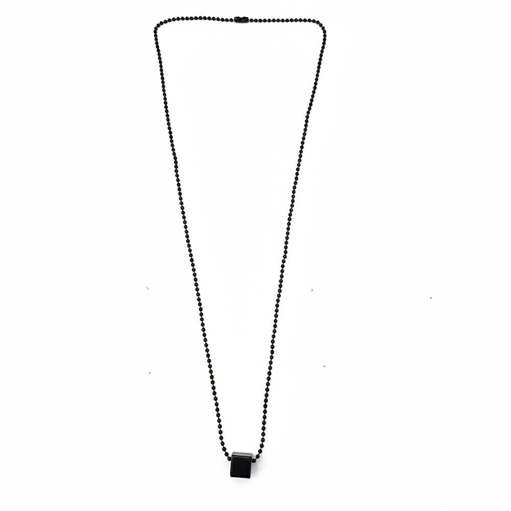 The99Jewel Stylish Black Cube pendent Nekclace for Mens