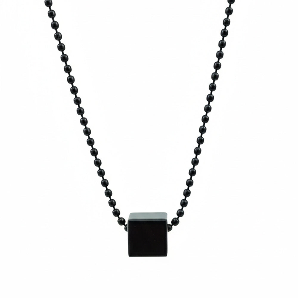 The99Jewel Stylish Black Cube pendent Nekclace for Mens