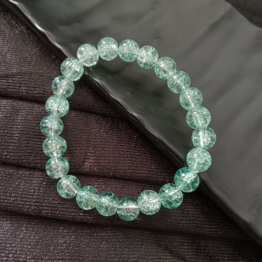 The99Jewel Crystal Crackle Glass Beads Stretch Bracelet