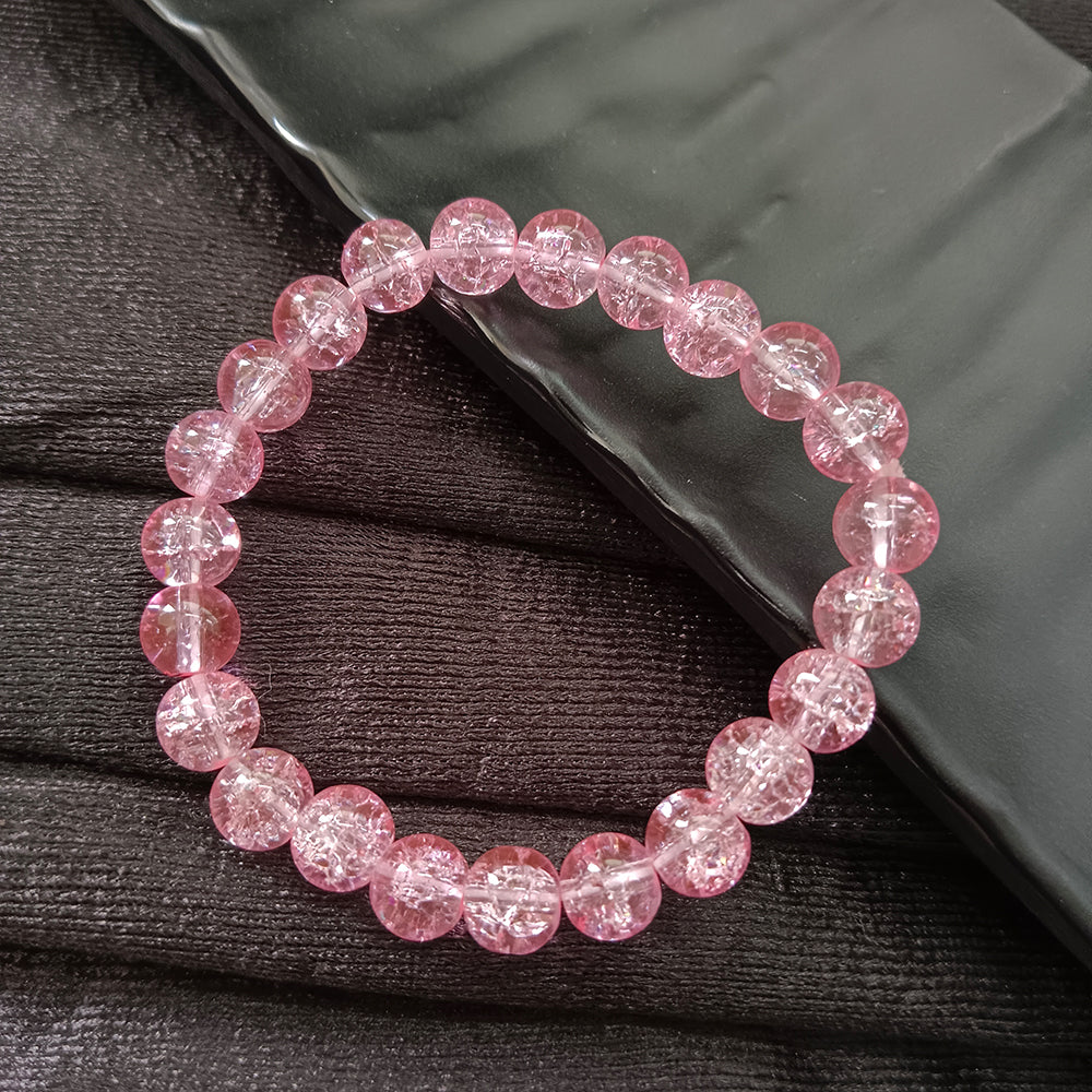 The99Jewel Crystal Crackle Glass Beads Stretch Bracelet