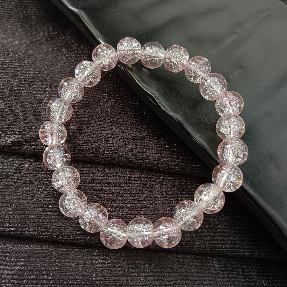 The99Jewel Crystal Crackle Glass Beads Stretch Bracelet