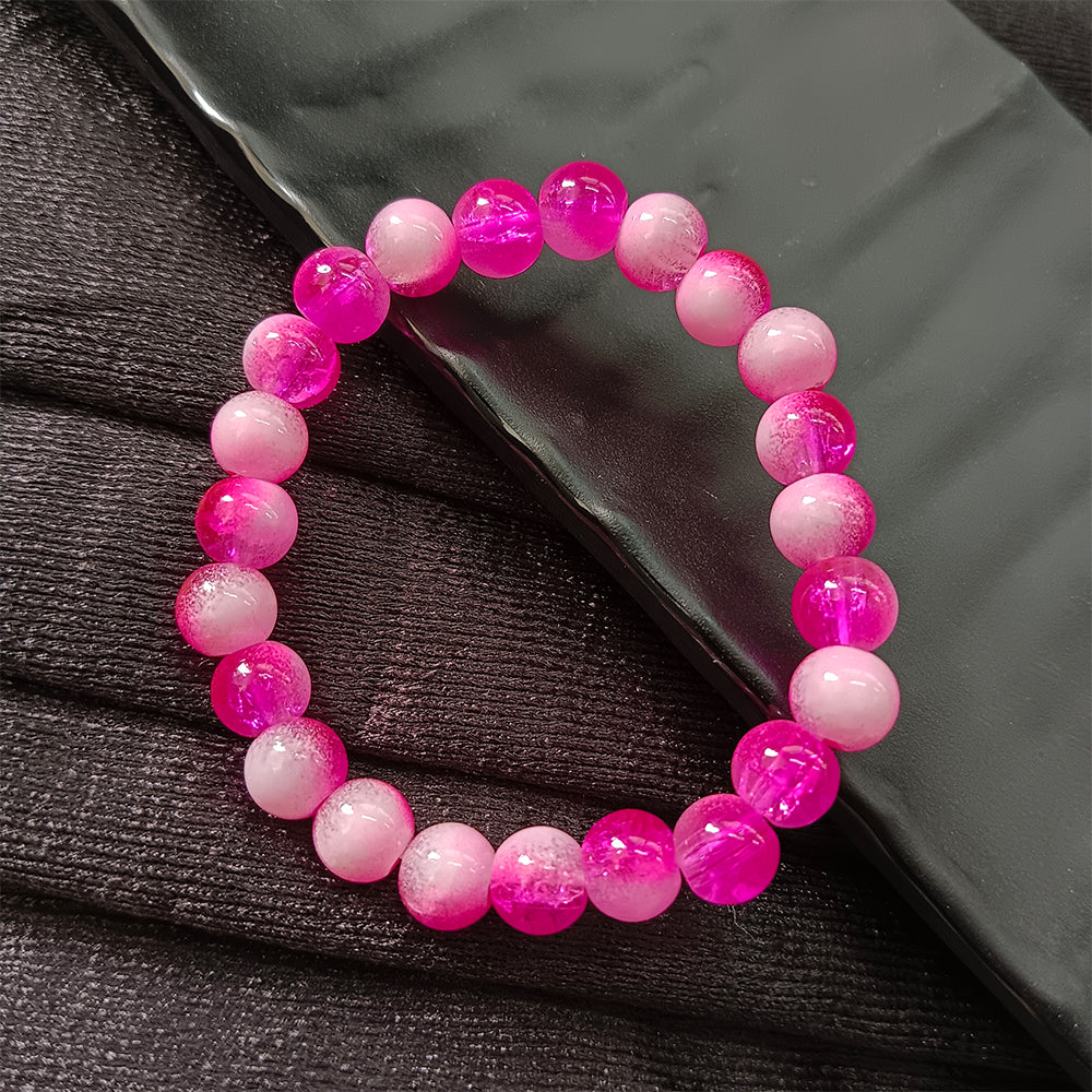 The99Jewel Crystal Crackle Glass Beads Stretch Bracelet