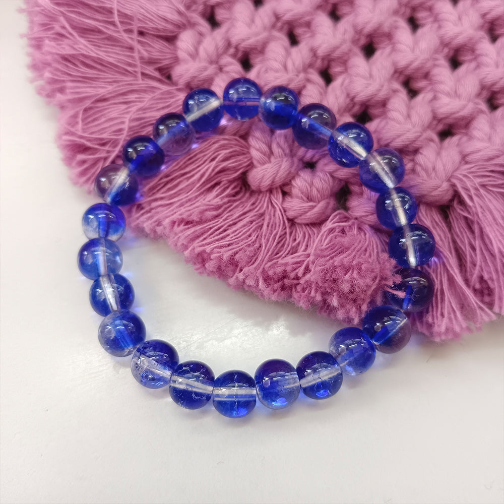 The99Jewel Adjustable Blue Beaded Wrist Bracelet