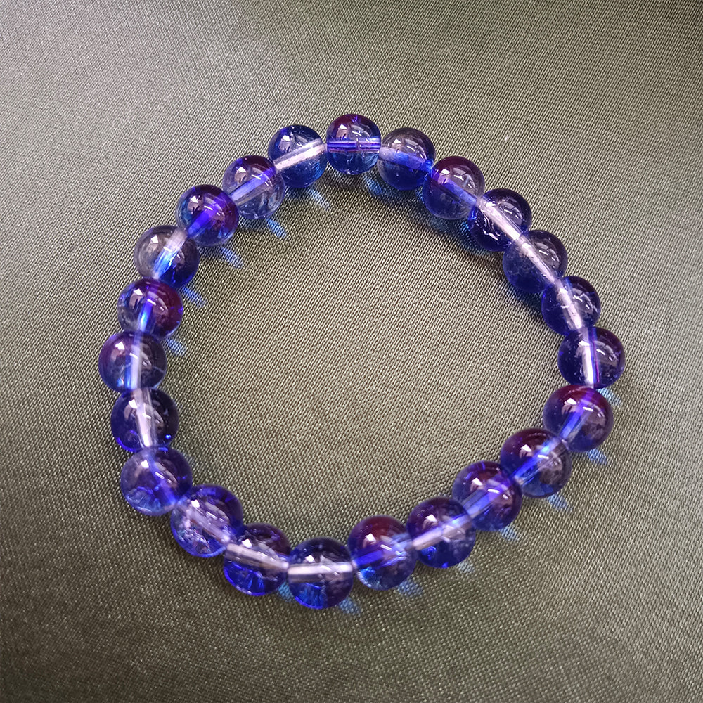 The99Jewel Adjustable Blue Beaded Wrist Bracelet