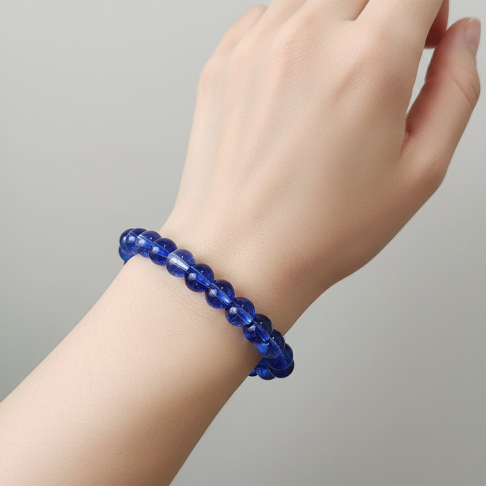 The99Jewel Adjustable Blue Beaded Wrist Bracelet