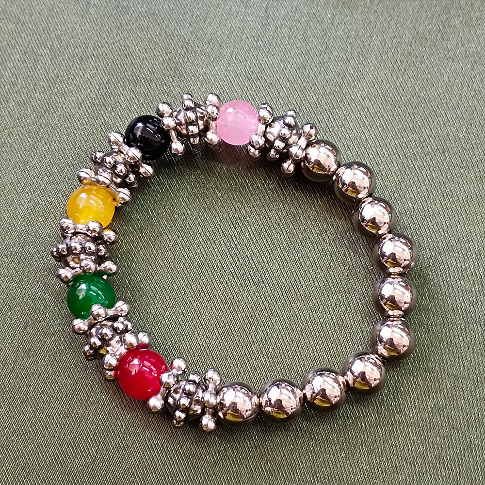 The99Jewel Stretchable Multi Color Beaded Wrist Bracelet