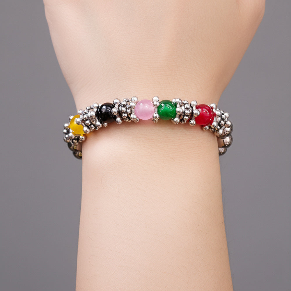 The99Jewel Stretchable Multi Color Beaded Wrist Bracelet
