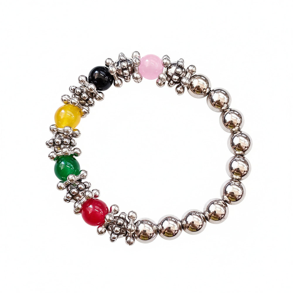 The99Jewel Stretchable Multi Color Beaded Wrist Bracelet