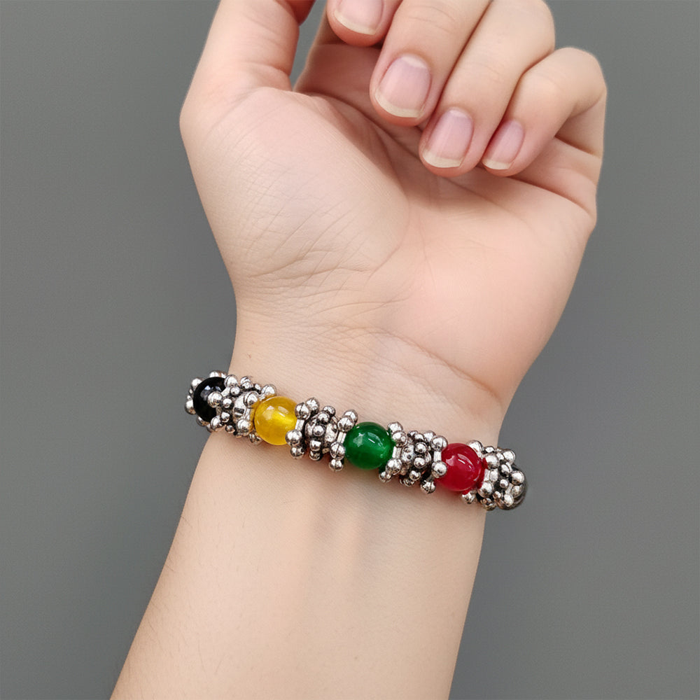 The99Jewel Stretchable Multi Color Beaded Wrist Bracelet