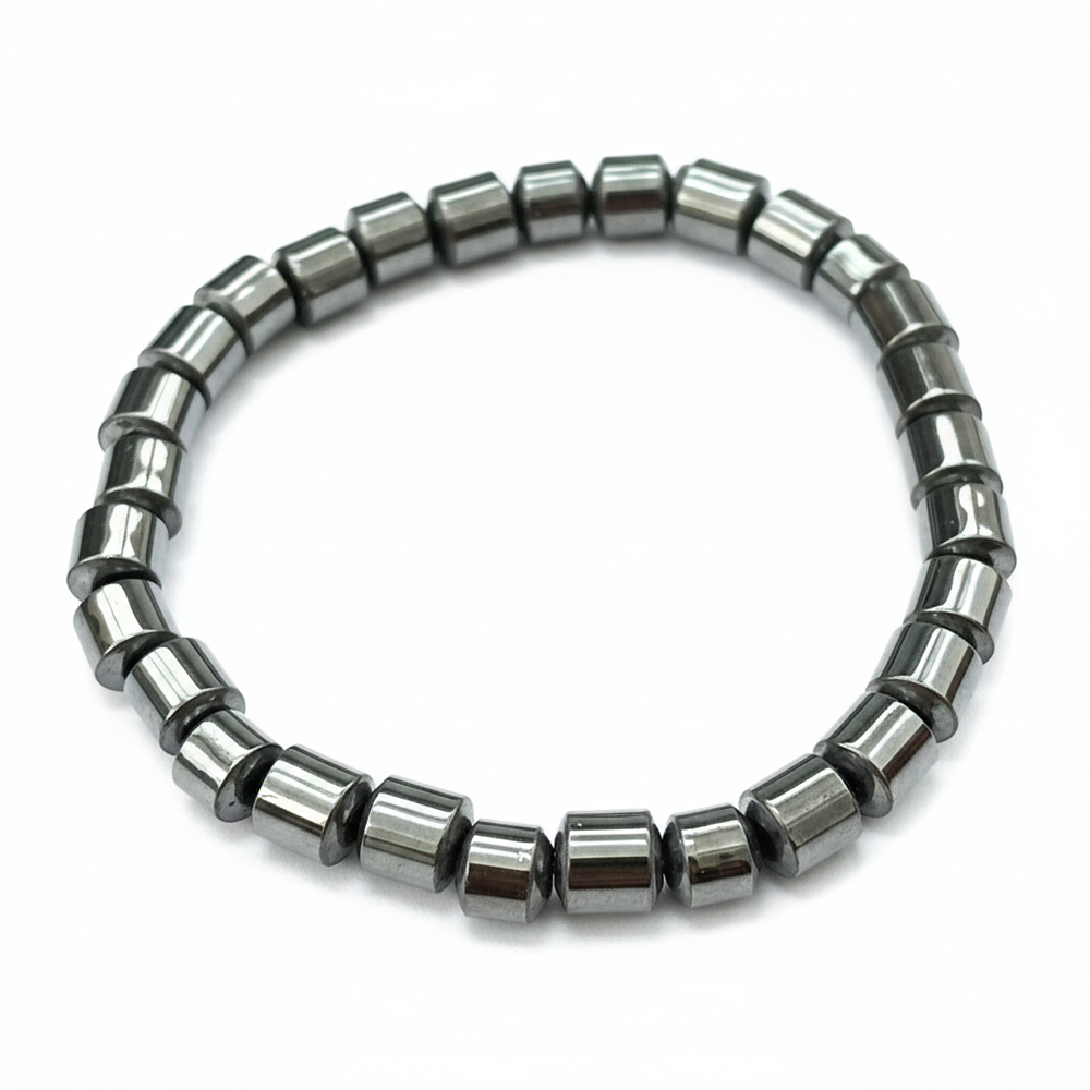 The99Jewel Unisex Hematite Beaded Stretch Bracelet