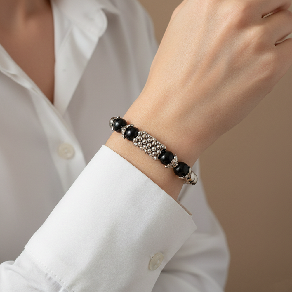 The99Jewel Black Beads Stylish Bracelets for Women
