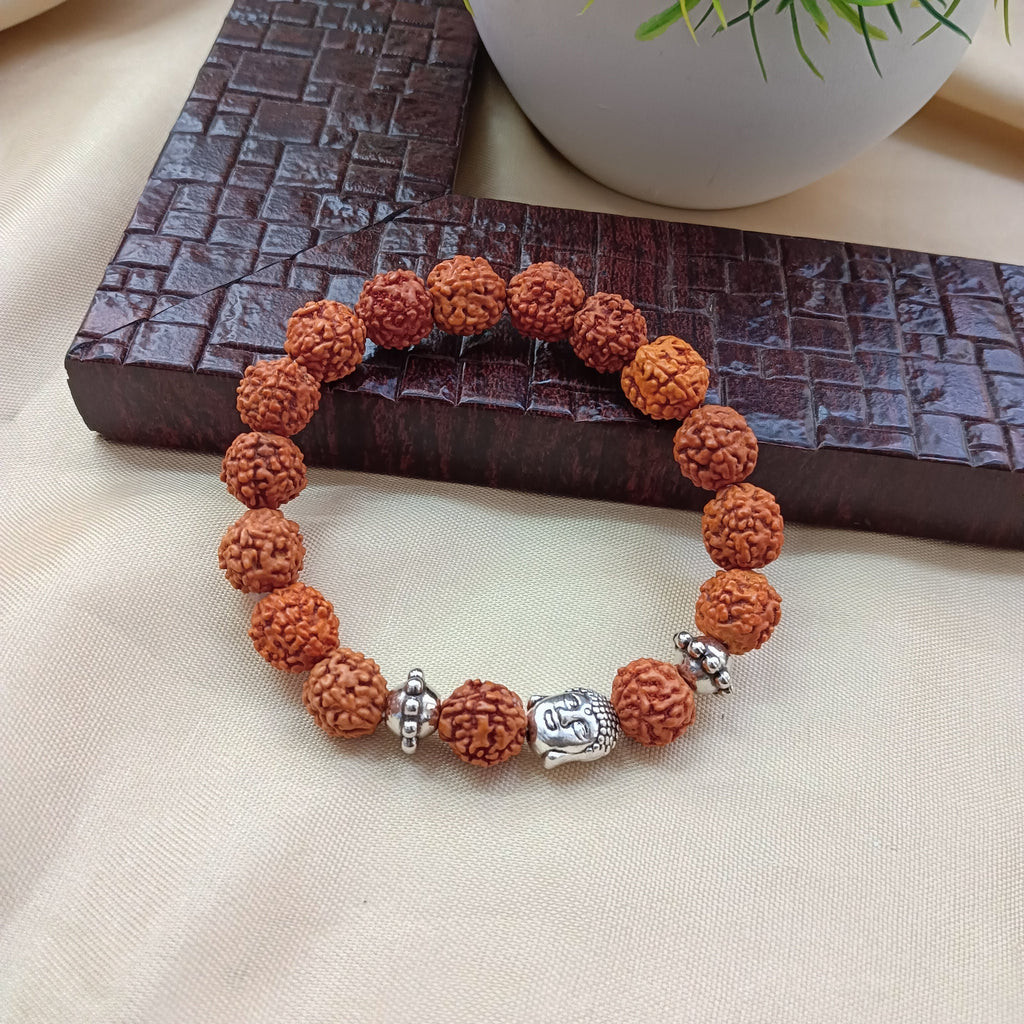 The99Jewel Spiritual Rudraksha Buddha Charm Bracelet
