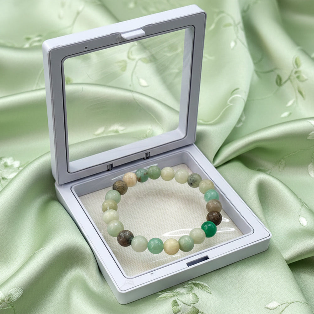 The99Jewel Amazonite Natural Stone Bracelet For Emotional Balance - With Box