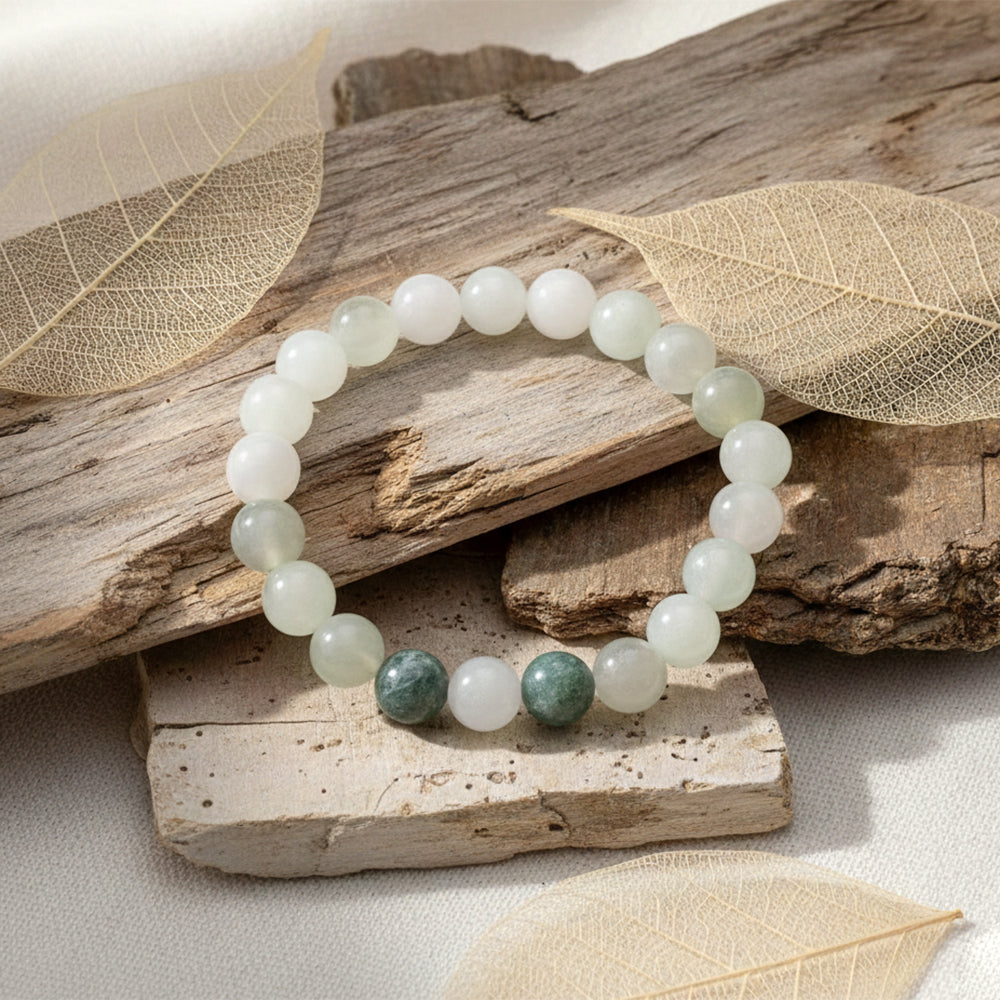 The99Jewel Burmese Jade Natural Stone Bracelet With Box