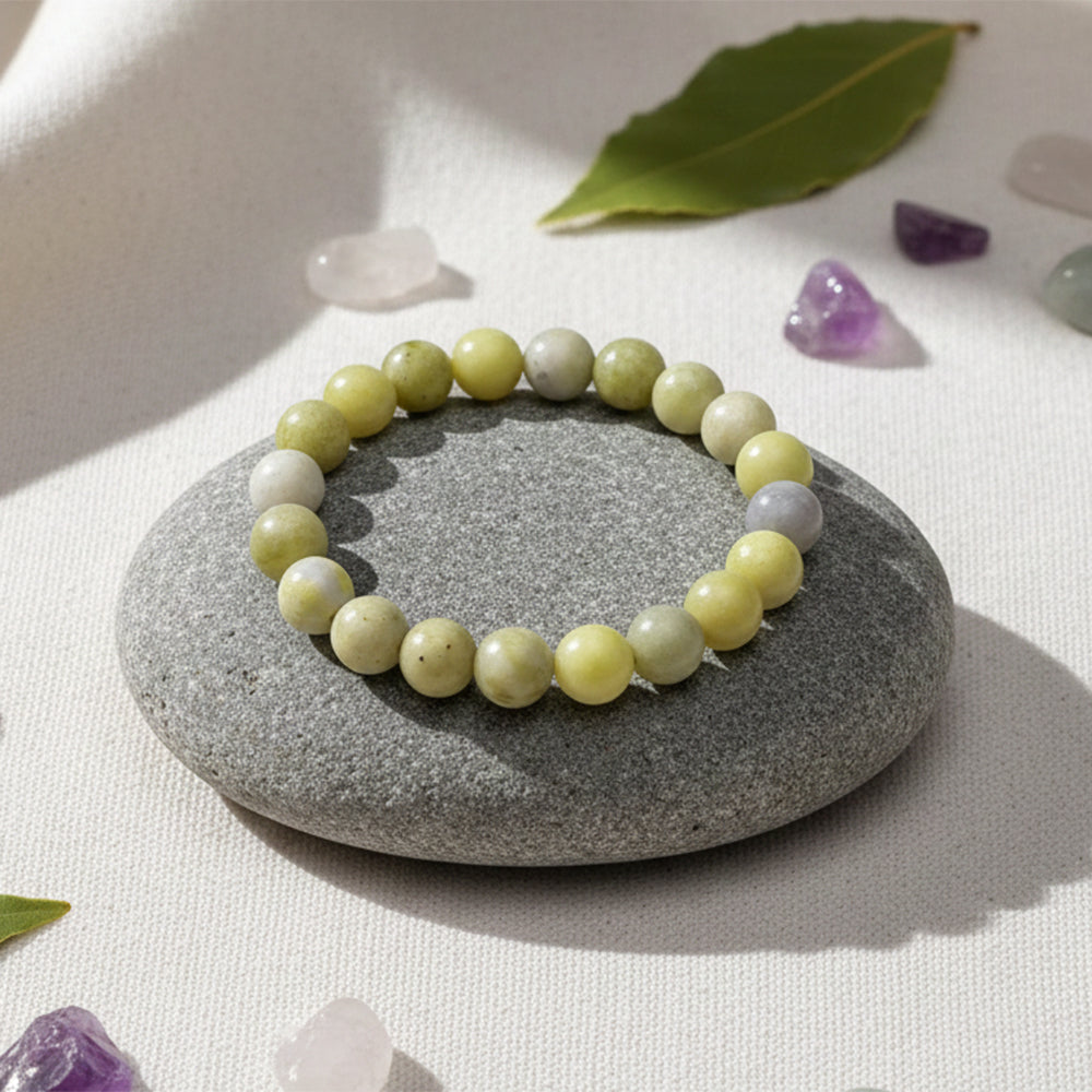 The99Jewel Yellow Jasper Natural Stone Healing Bracelet With Box