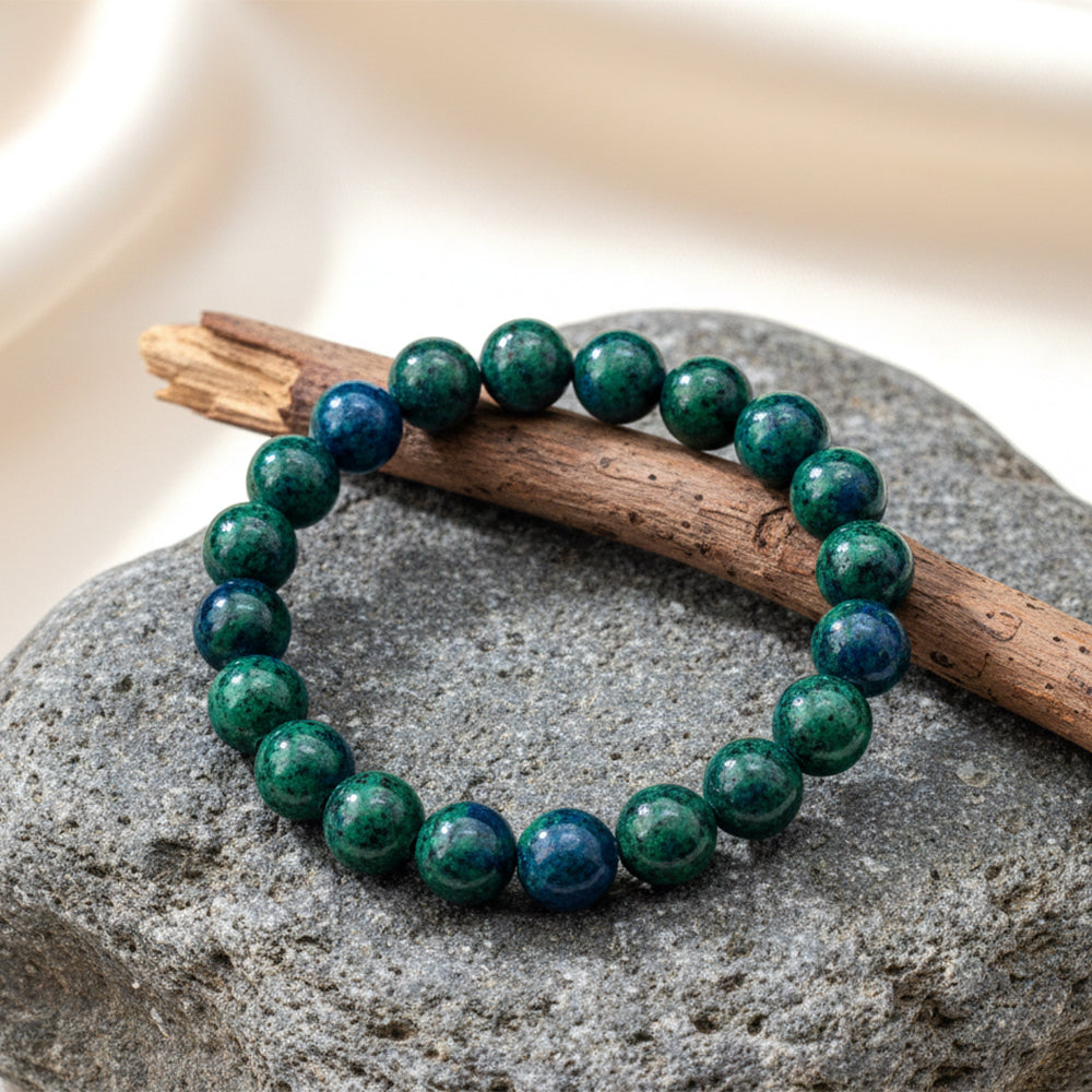 The99Jewel Azurite Natural Stone Bracelet For Encouraging Positivity - With Box
