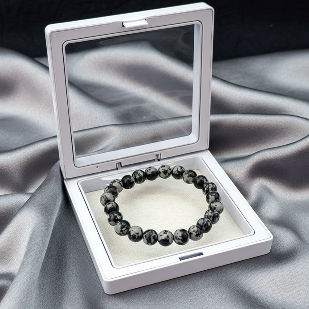 The99Jewel Snowflake Obsidian Natural Stone Bracelets With Box