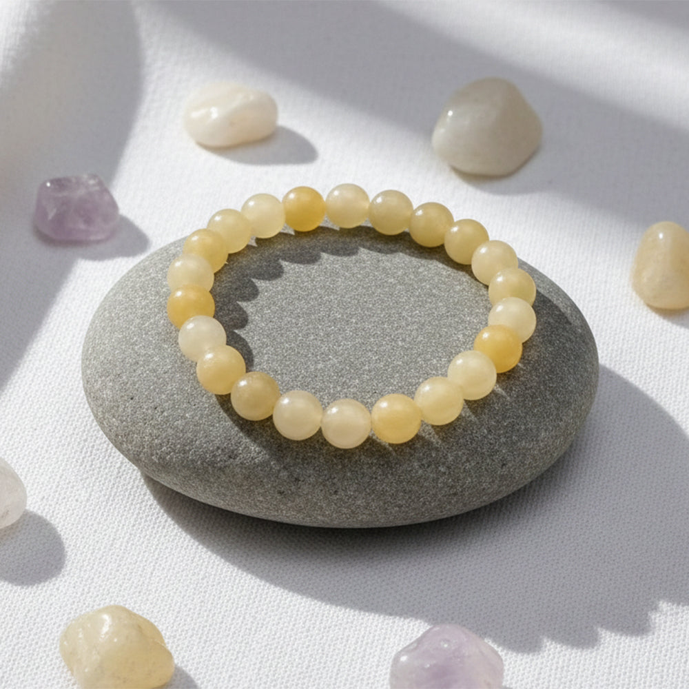 The99Jewel Calcite Natural Stone Bracelet For Improving Focus & Clarity - With Box