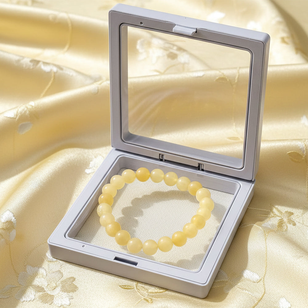 The99Jewel Calcite Natural Stone Bracelet For Improving Focus & Clarity - With Box