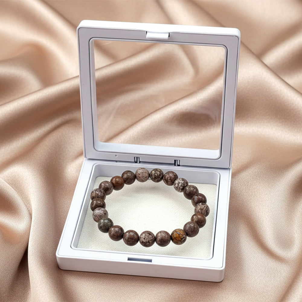 The99Jewel Jasper Natural Stone Bracelet For Strength & Courage - With Box