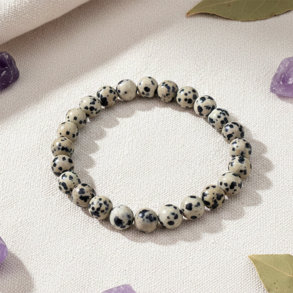 The99Jewel Dalmatian Jasper Natural Stone Bracelet With Box