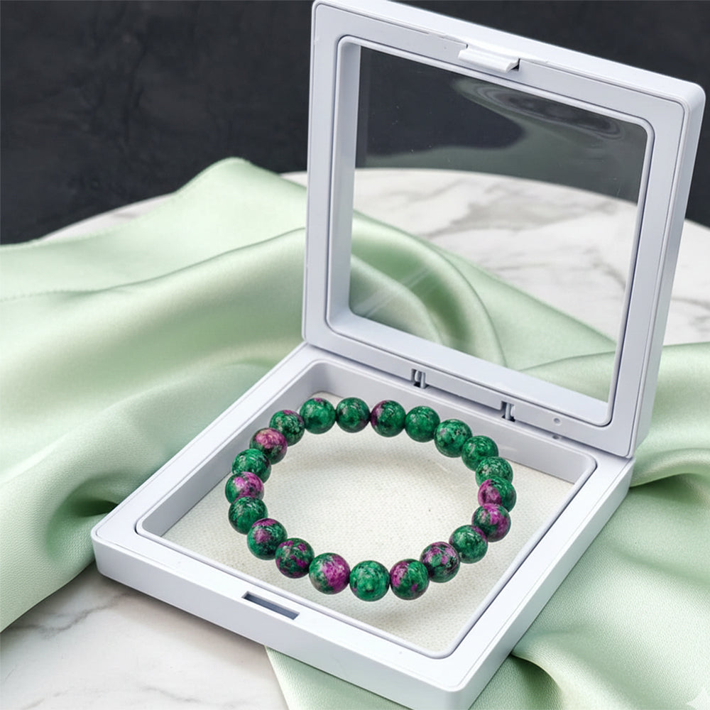 The99Jewel Ruby Zoisite Natural Stone Bracelet With Box