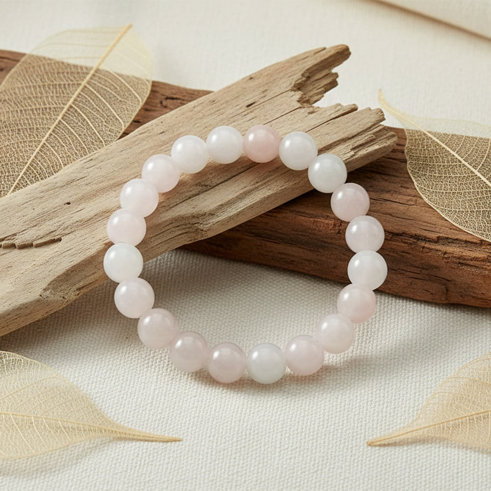 The99Jewel Rose Quartz Natural Stone Bracelet With Box