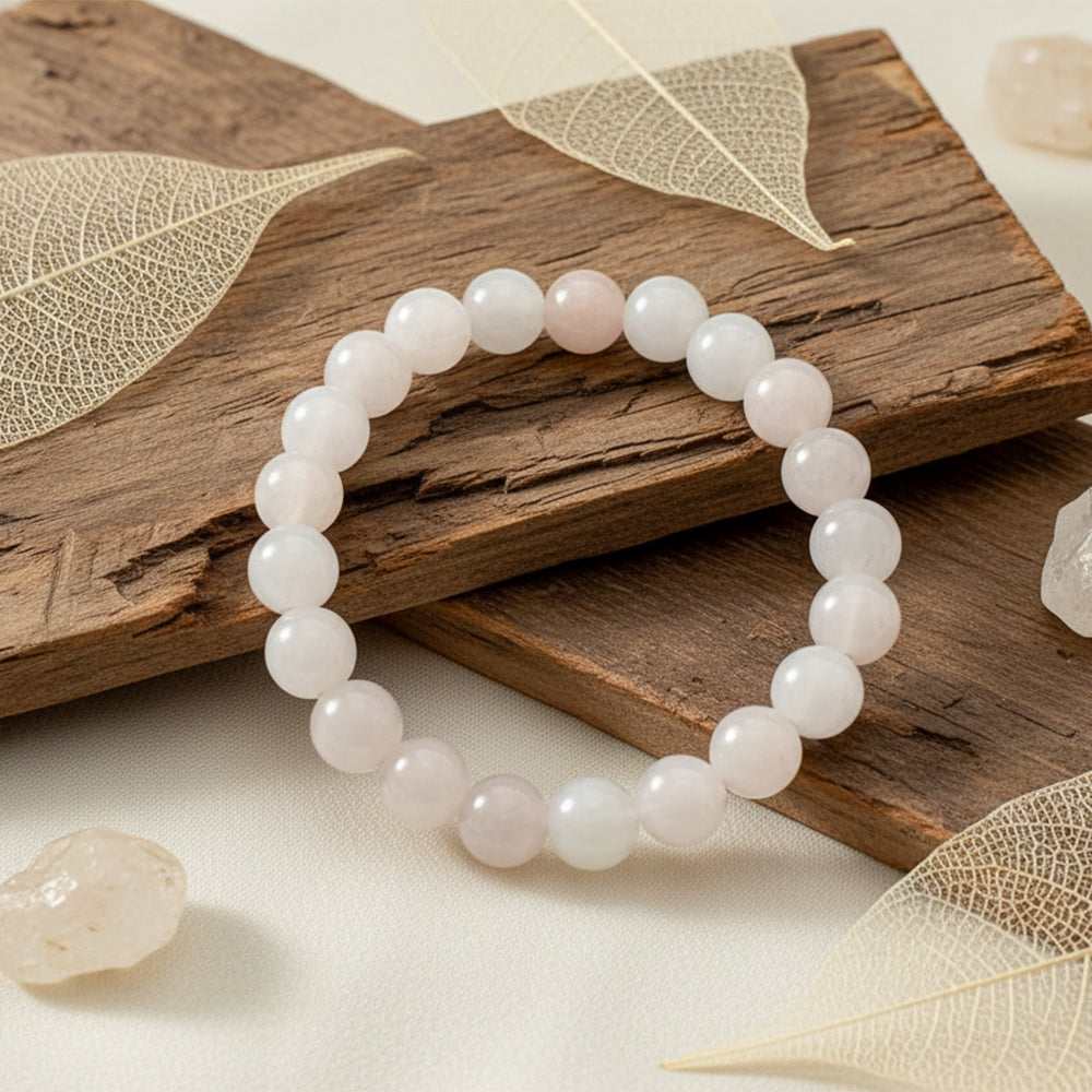 The99Jewel Rose Quartz Natural Stone Bracelet With Box