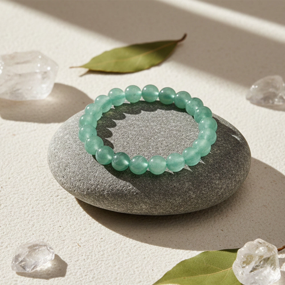 The99Jewel Green Aventurine Natural Stone Bracelet With Box