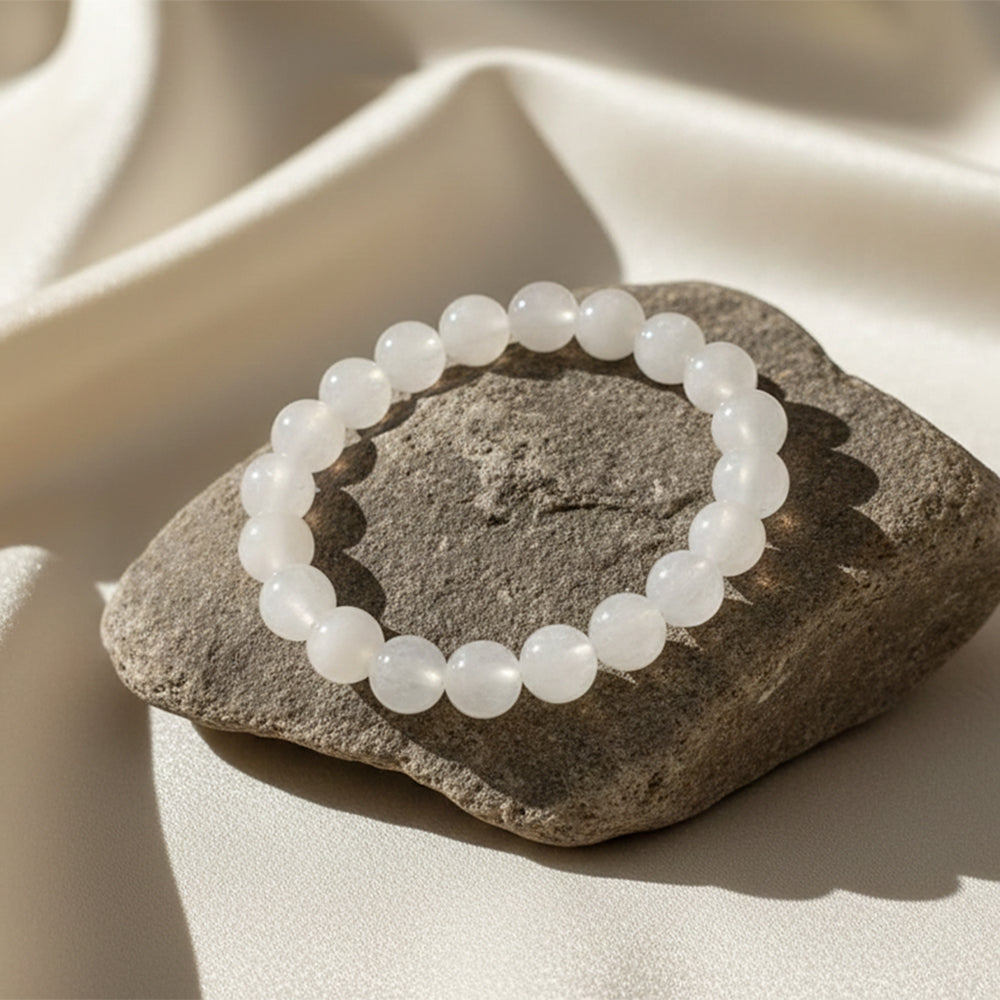 The99Jewel Selenite Natural Stone Bracelet With Box