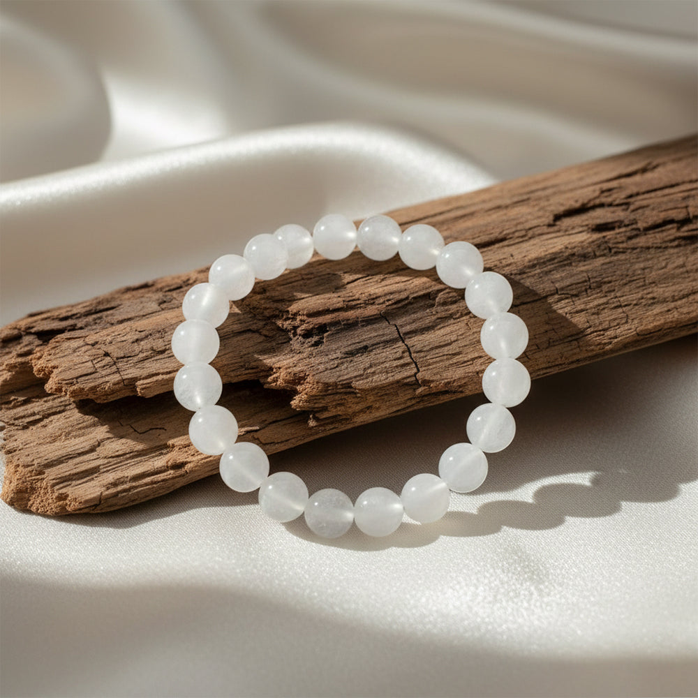 The99Jewel Selenite Natural Stone Bracelet With Box