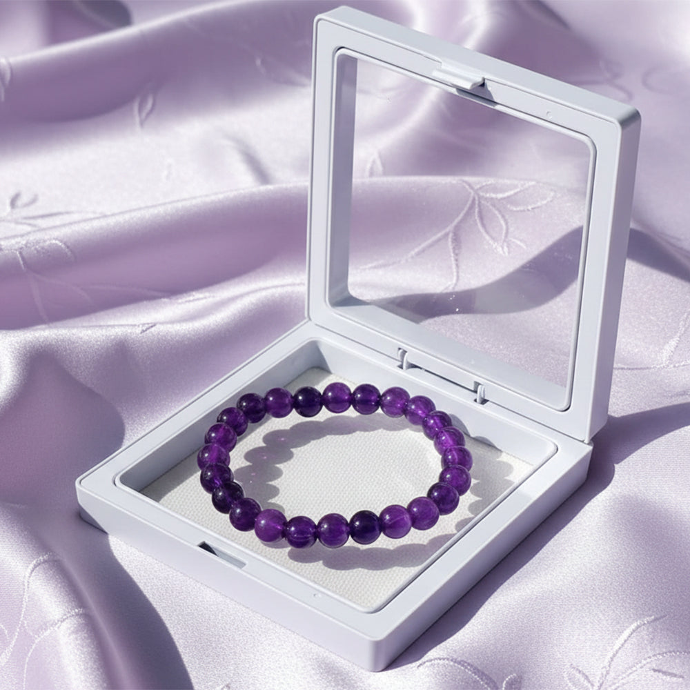The99Jewel Amethyst Natural Stone Bracelet With Box