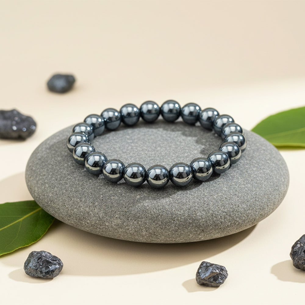 The99Jewel Hematite Natural Stone Bracelet - With Box