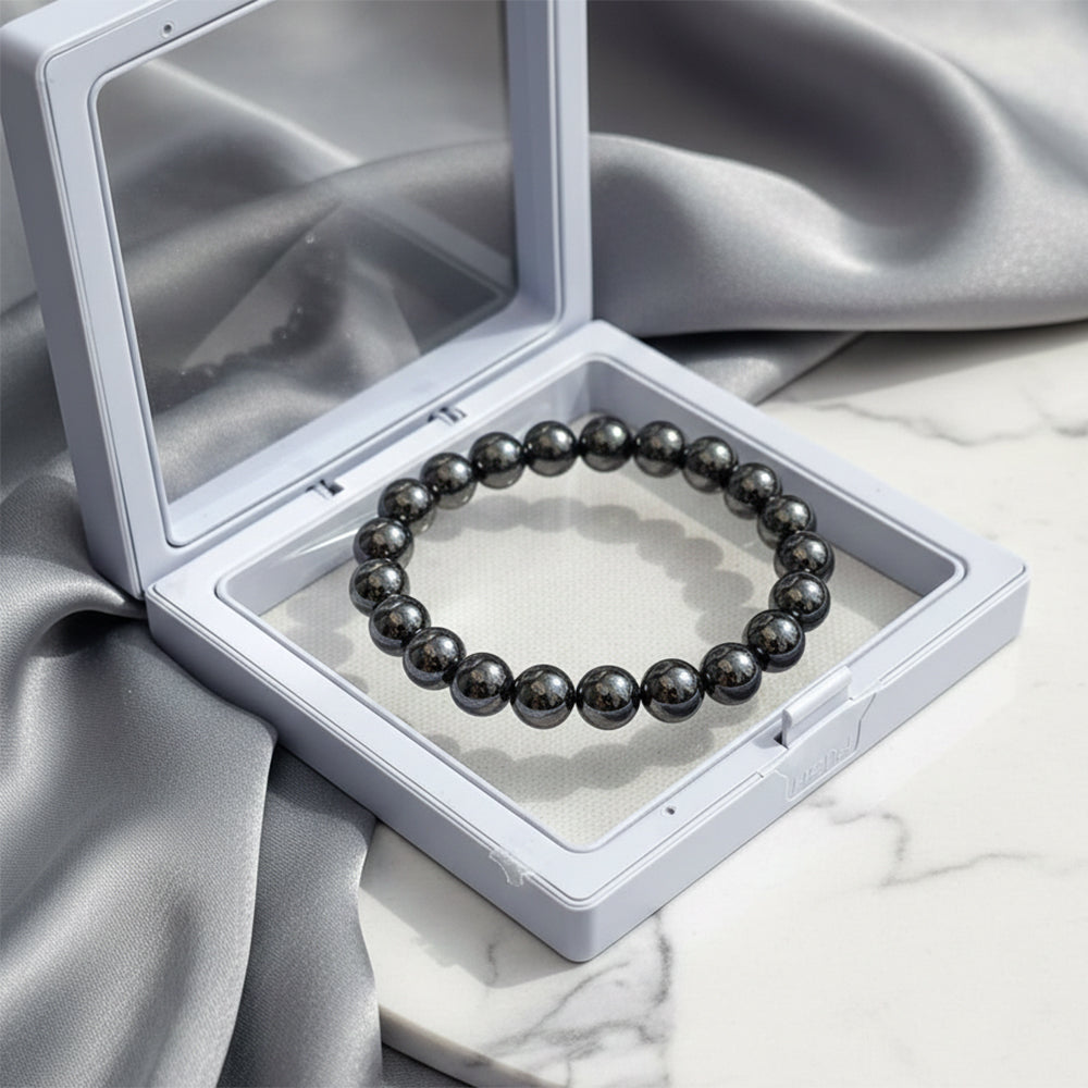 The99Jewel Hematite Natural Stone Bracelet - With Box