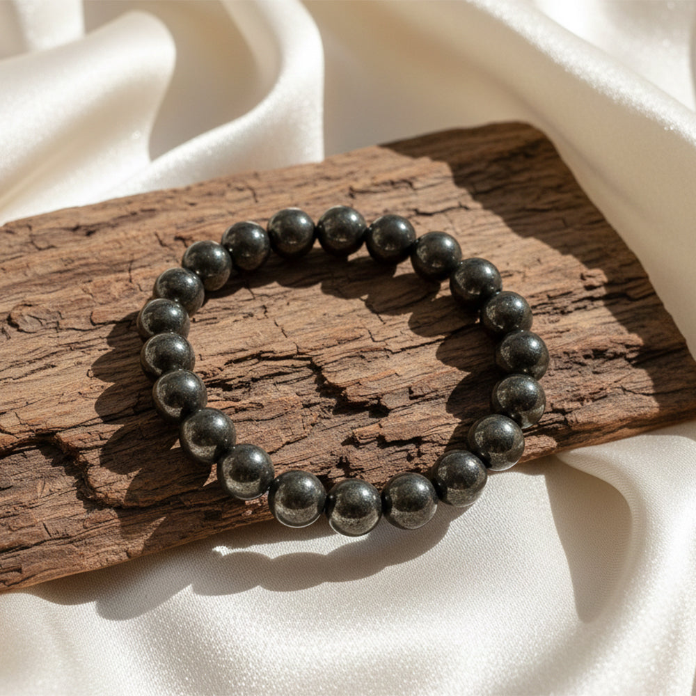 The99Jewel Pyrite Natural Stone Money Magnet Bracelet - With Box
