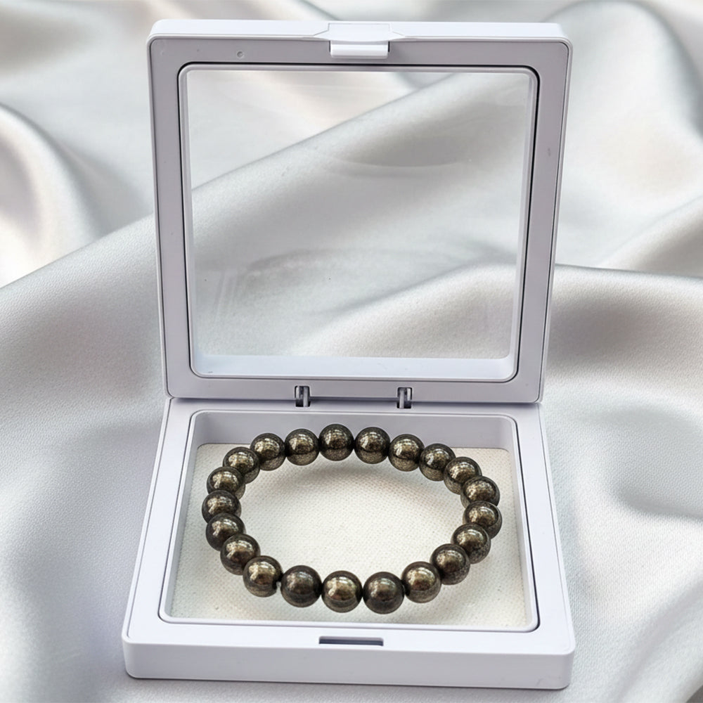 The99Jewel Pyrite Natural Stone Money Magnet Bracelet - With Box