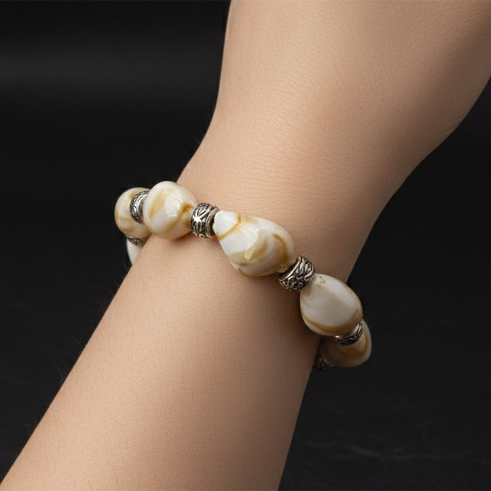 Thee99Jewel Stylish Stretchable Shell Bracelet