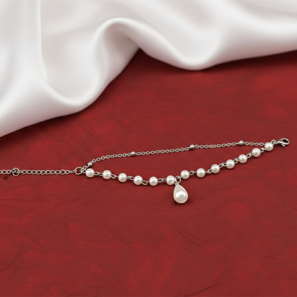 The99Jewel Silver Plated Pearl Multi Layer Bracelet