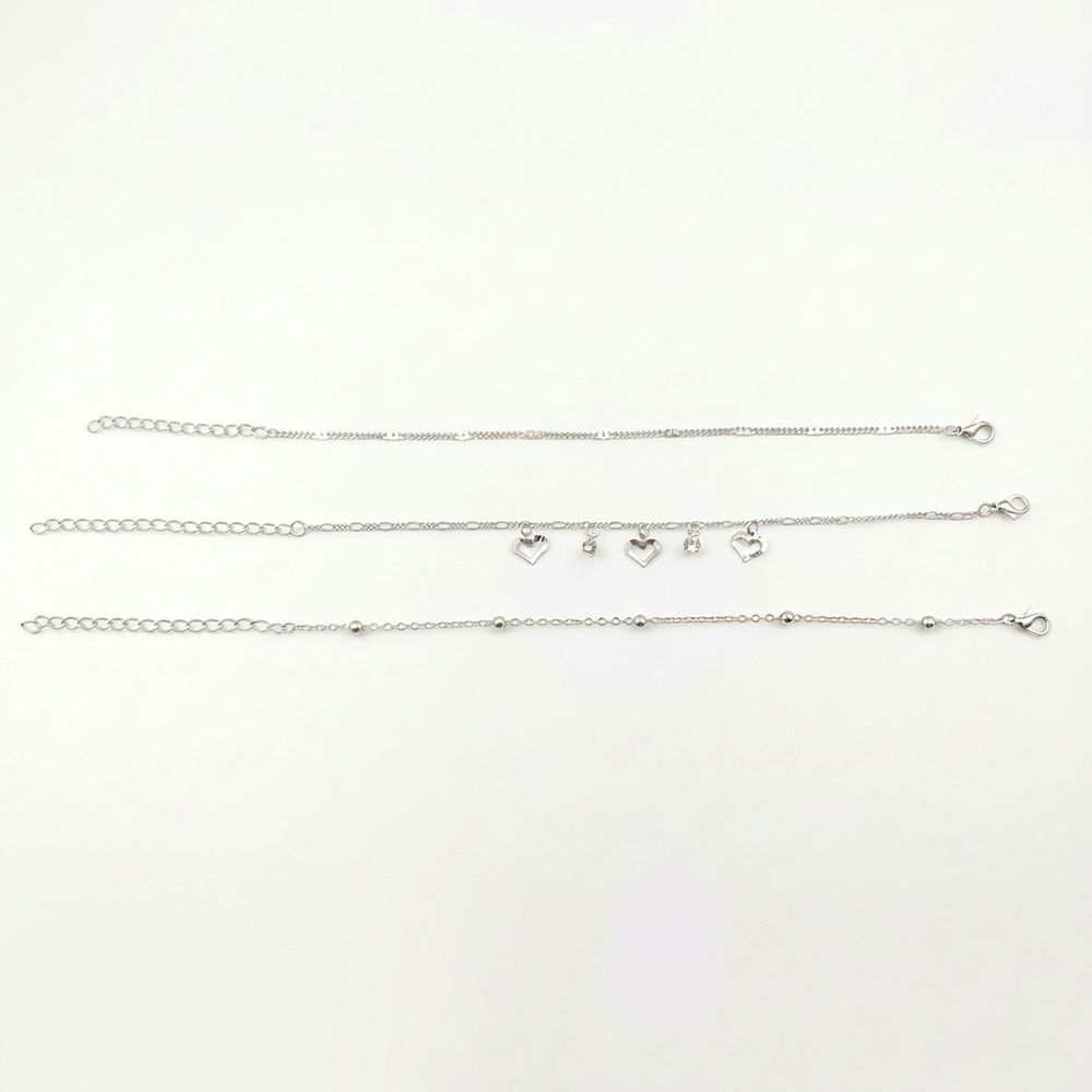 The99Jewel Stylish Multi-Layer Silver Plated Bracelet ( Assorted Designs )