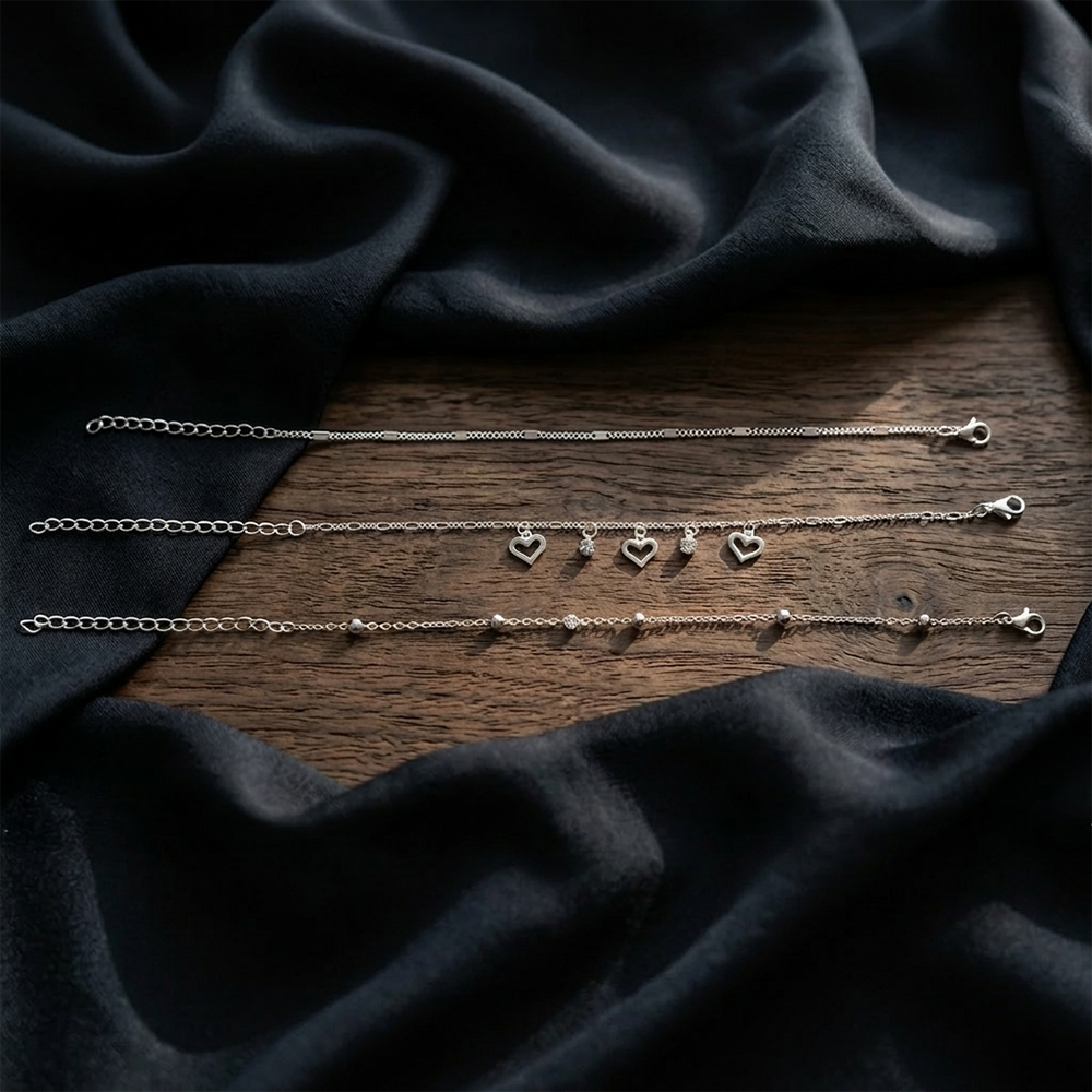 The99Jewel Stylish Multi-Layer Silver Plated Bracelet ( Assorted Designs )