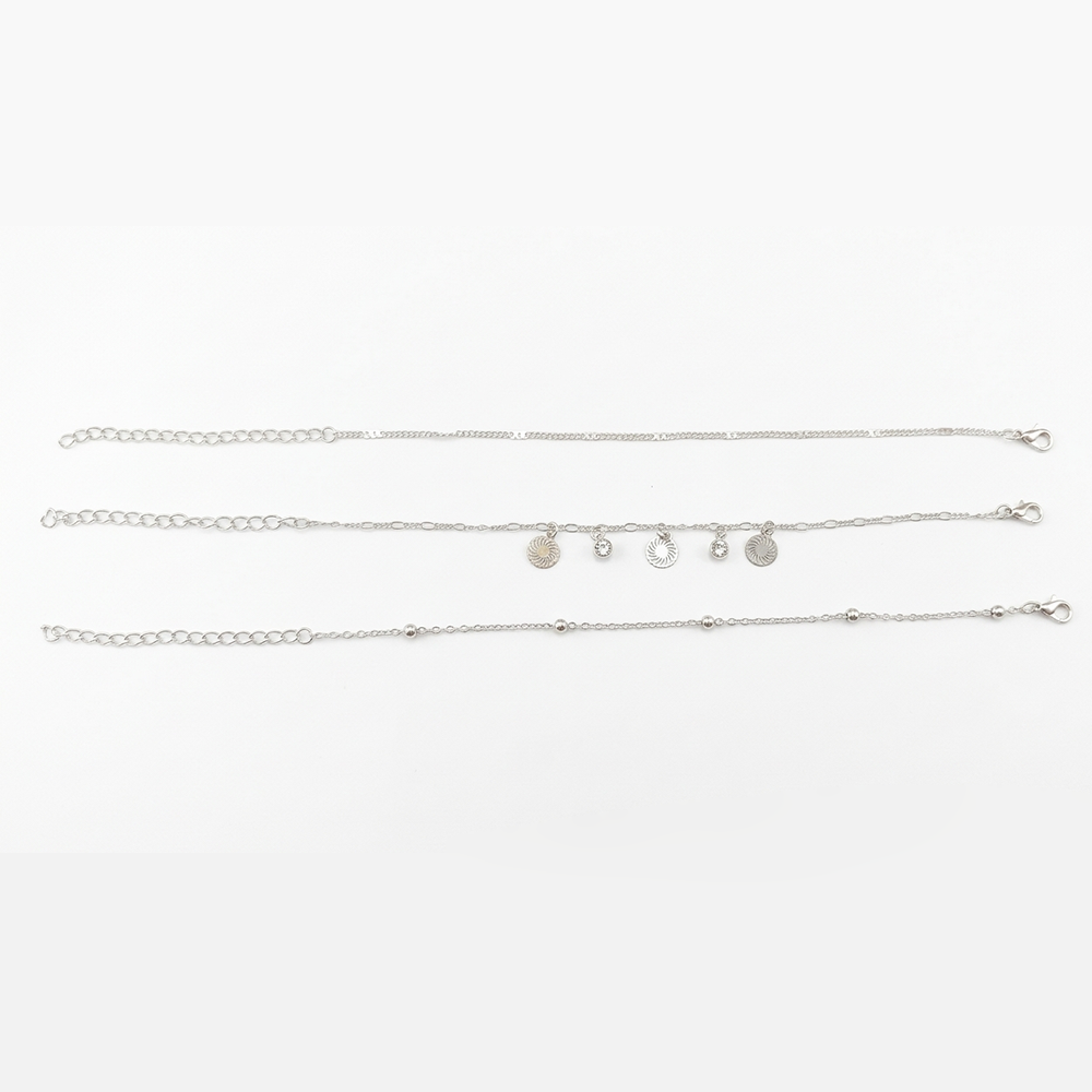 The99Jewel Stylish Multi-Layer Silver Plated Bracelet ( Assorted Designs )