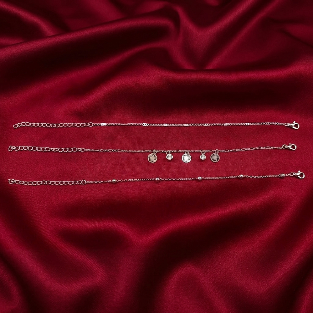 The99Jewel Stylish Multi-Layer Silver Plated Bracelet ( Assorted Designs )