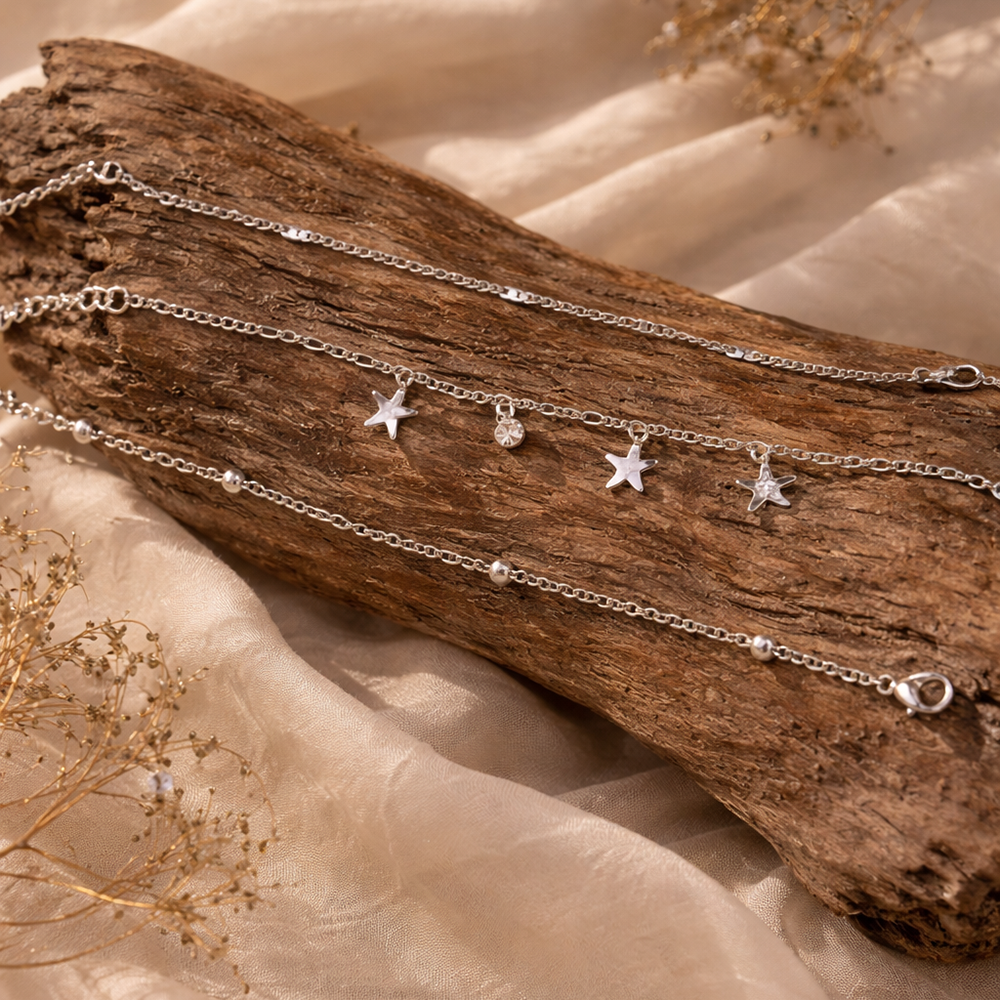 The99Jewel Stylish Multi-Layer Silver Plated Bracelet ( Assorted Designs )