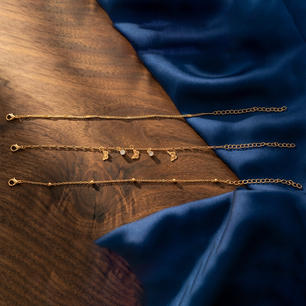 The99Jewel Elegant Layered Gold Chain Bracelet ( Assorted Designs )